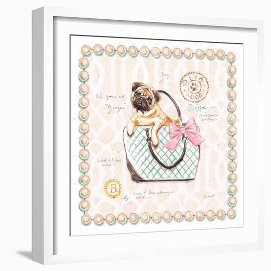 Pug Puppy Purse-Chad Barrett-Framed Art Print