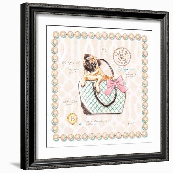 Pug Puppy Purse-Chad Barrett-Framed Art Print