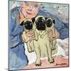 Pug Pups with their Mother-Brenda Brin Booker-Mounted Giclee Print