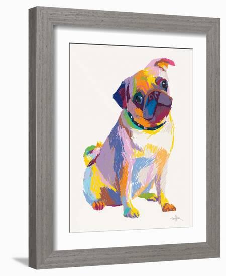 Pug Sketch-Patti Mollica-Framed Art Print