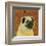 Pug (square)-John W^ Golden-Framed Art Print