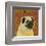 Pug (square)-John W^ Golden-Framed Art Print