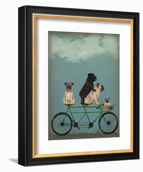 Pug Tandem-Fab Funky-Framed Premium Giclee Print