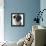 Pug Wearing Pearl Necklace-null-Framed Premier Image Canvas displayed on a wall