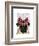 Pug with Red Spotty Bow on Head-Fab Funky-Framed Art Print