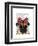 Pug with Red Spotty Bow on Head-Fab Funky-Framed Art Print