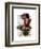 Pug with Steampunk Style Top Hat-Fab Funky-Framed Art Print