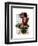 Pug with Steampunk Style Top Hat-Fab Funky-Framed Art Print