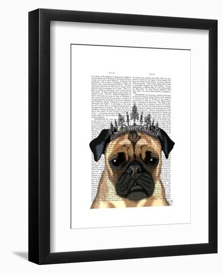 Pug with Tiara-Fab Funky-Framed Art Print