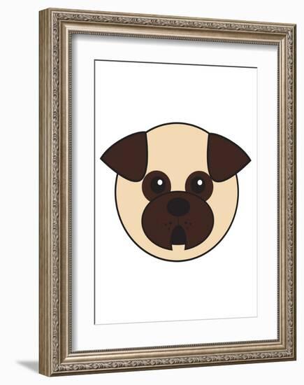 Pug-null-Framed Art Print