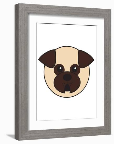 Pug-null-Framed Art Print