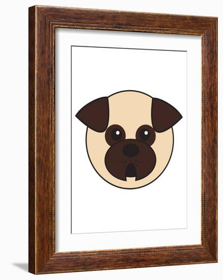 Pug-null-Framed Art Print