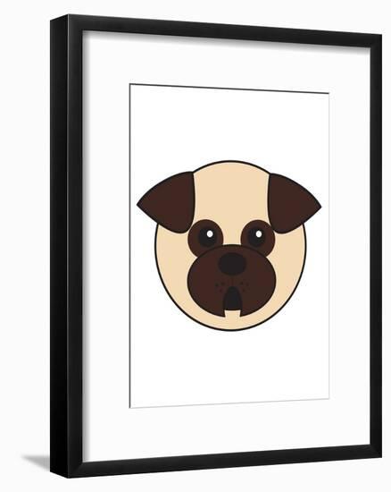 Pug-null-Framed Art Print