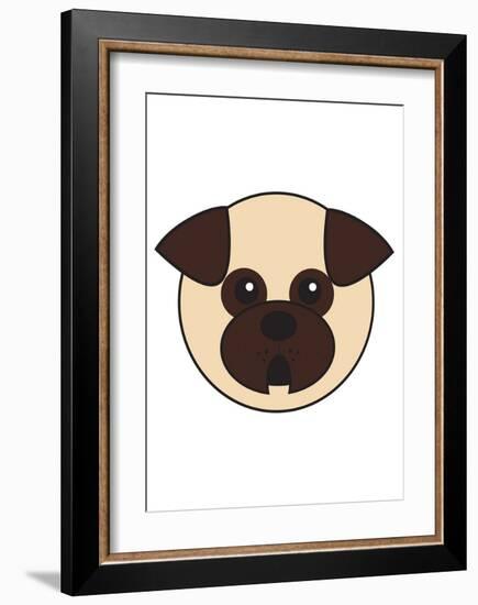 Pug-null-Framed Art Print