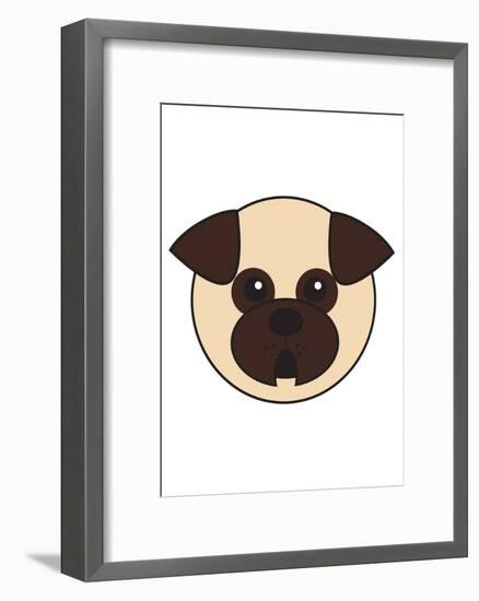 Pug-null-Framed Art Print