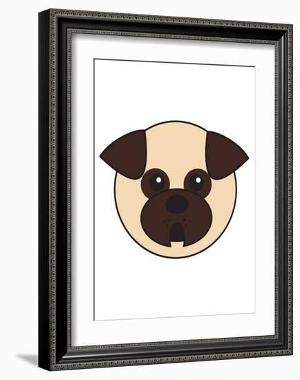 Pug-null-Framed Art Print