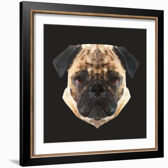 Pug-Lora Kroll-Framed Art Print