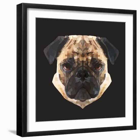 Pug-Lora Kroll-Framed Art Print