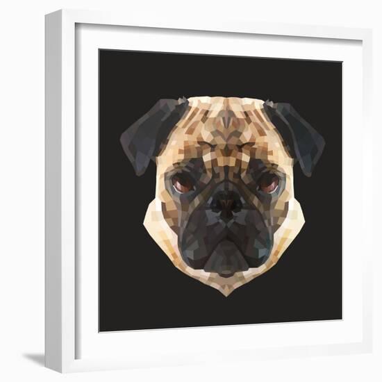 Pug-Lora Kroll-Framed Art Print