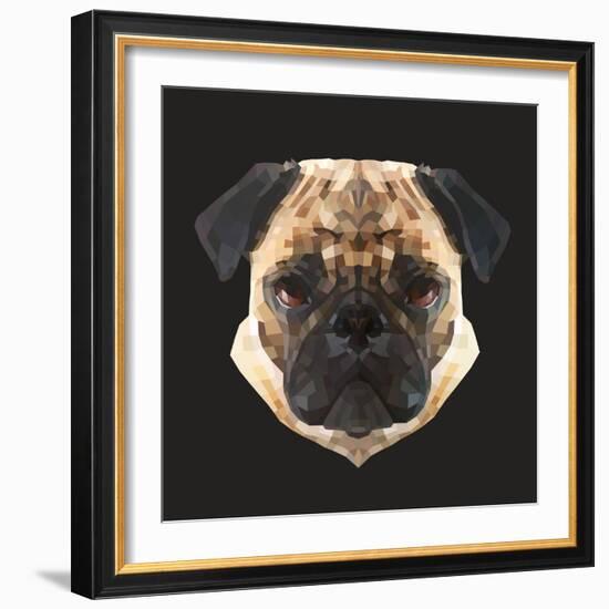 Pug-Lora Kroll-Framed Art Print