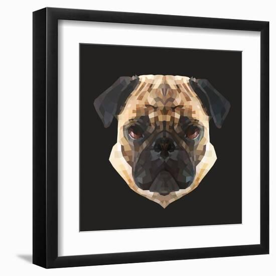 Pug-Lora Kroll-Framed Art Print