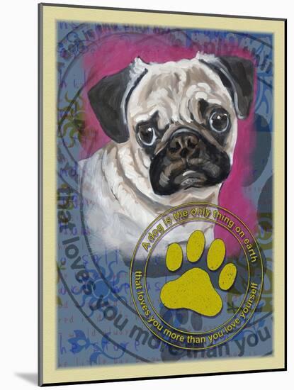 Pug-Cathy Cute-Mounted Giclee Print