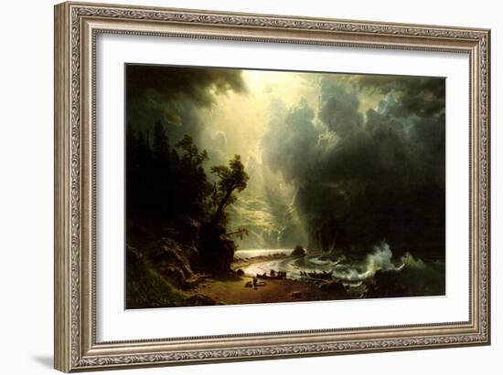 Puget Sound on the Pacific Coast, 1870 (Oil on Canvas)-Albert Bierstadt-Framed Giclee Print