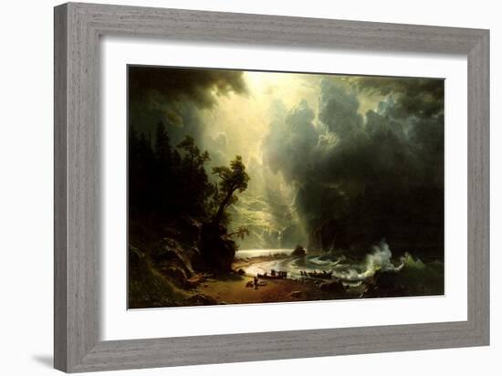 Puget Sound on the Pacific Coast, 1870 (Oil on Canvas)-Albert Bierstadt-Framed Giclee Print