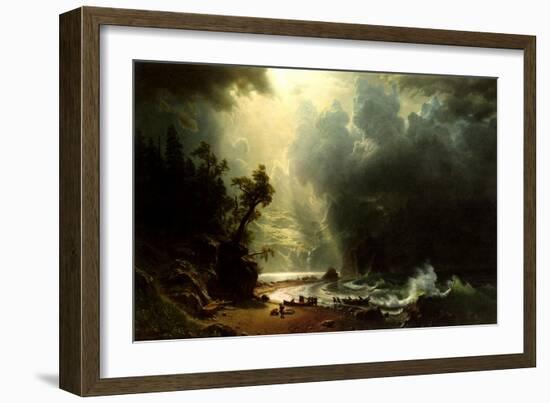 Puget Sound on the Pacific Coast, 1870 (Oil on Canvas)-Albert Bierstadt-Framed Giclee Print