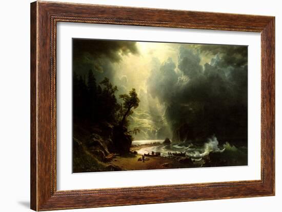 Puget Sound on the Pacific Coast, 1870 (Oil on Canvas)-Albert Bierstadt-Framed Giclee Print