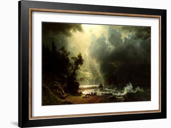 Puget Sound on the Pacific Coast, 1870 (Oil on Canvas)-Albert Bierstadt-Framed Giclee Print