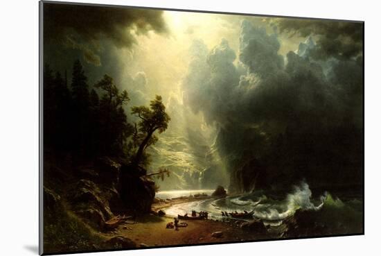 Puget Sound on the Pacific Coast, 1870 (Oil on Canvas)-Albert Bierstadt-Mounted Giclee Print