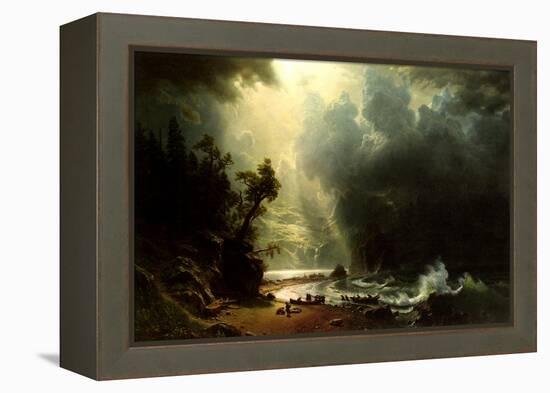 Puget Sound on the Pacific Coast, 1870 (Oil on Canvas)-Albert Bierstadt-Framed Premier Image Canvas