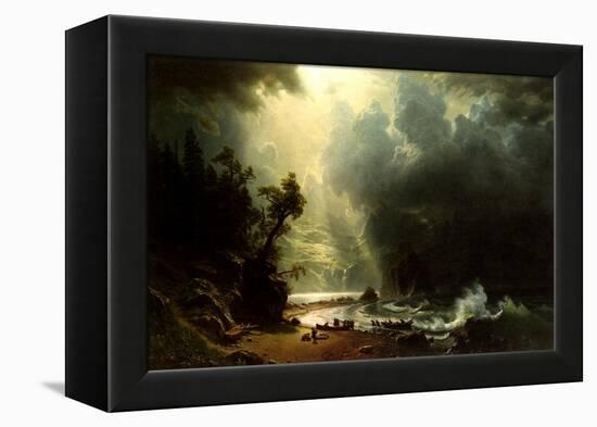 Puget Sound on the Pacific Coast, 1870 (Oil on Canvas)-Albert Bierstadt-Framed Premier Image Canvas