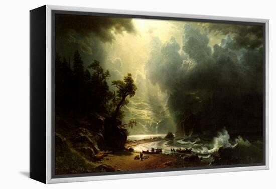 Puget Sound on the Pacific Coast, 1870 (Oil on Canvas)-Albert Bierstadt-Framed Premier Image Canvas