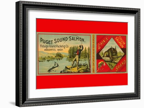 Puget Sound Salmon Can Label-null-Framed Art Print