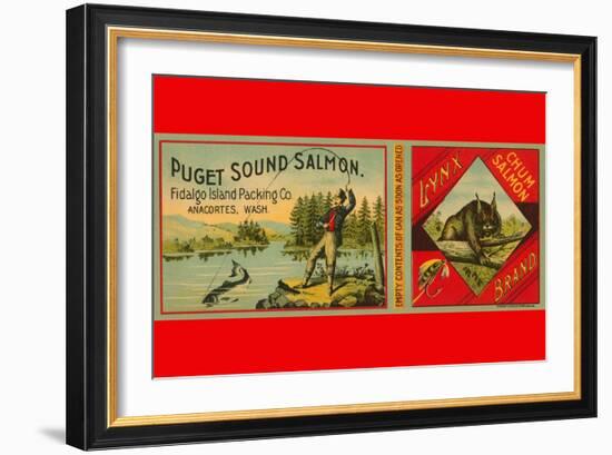 Puget Sound Salmon Can Label-null-Framed Art Print