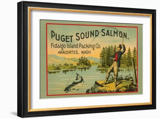 Puget Sound Salmon - On The Fly-null-Framed Art Print