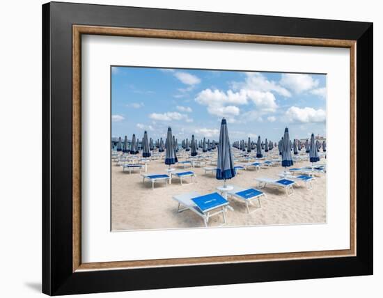 Puglia, Italy Beach Umbrellas-Richard Silver-Framed Photographic Print