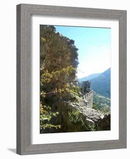 Puilaurens Castle Walls France-Marilyn Dunlap-Framed Art Print