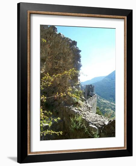 Puilaurens Castle Walls France-Marilyn Dunlap-Framed Art Print