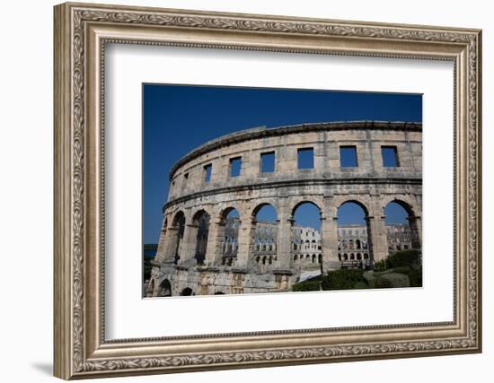 Pula Arena, Roman Amphitheater, constructed between 27 BC and 68 AD, Pula, Croatia, Europe-Richard Maschmeyer-Framed Photographic Print