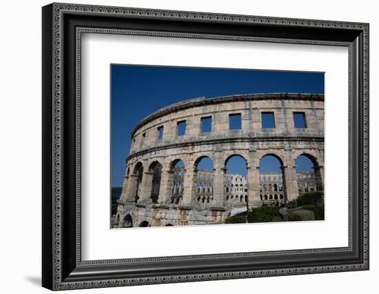 Pula Arena, Roman Amphitheater, constructed between 27 BC and 68 AD, Pula, Croatia, Europe-Richard Maschmeyer-Framed Photographic Print