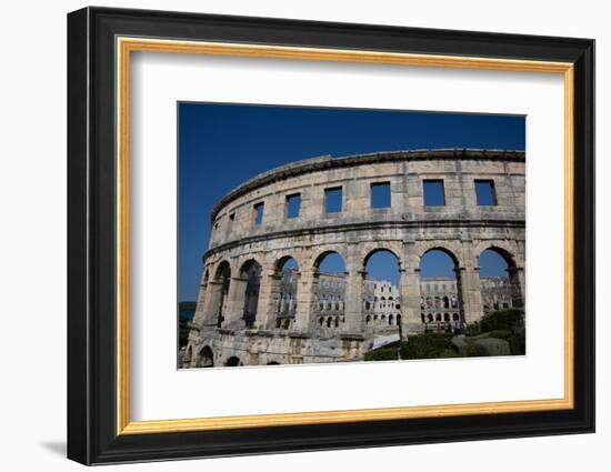 Pula Arena, Roman Amphitheater, constructed between 27 BC and 68 AD, Pula, Croatia, Europe-Richard Maschmeyer-Framed Photographic Print