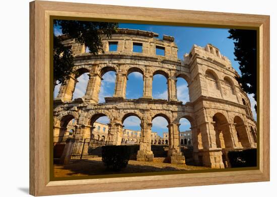 Pula, Istria County, Croatia. The Roman amphitheatre.-null-Framed Premier Image Canvas