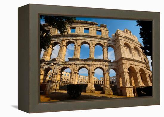 Pula, Istria County, Croatia. The Roman amphitheatre.-null-Framed Premier Image Canvas