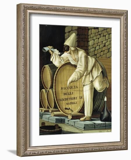 Pulcinella from Traditional Neapolitan Small Business-null-Framed Giclee Print