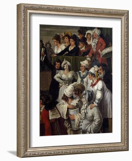 Pulcinella with Other Carnival Character, Detail, 1821-Bartolomeo Pinelli-Framed Giclee Print