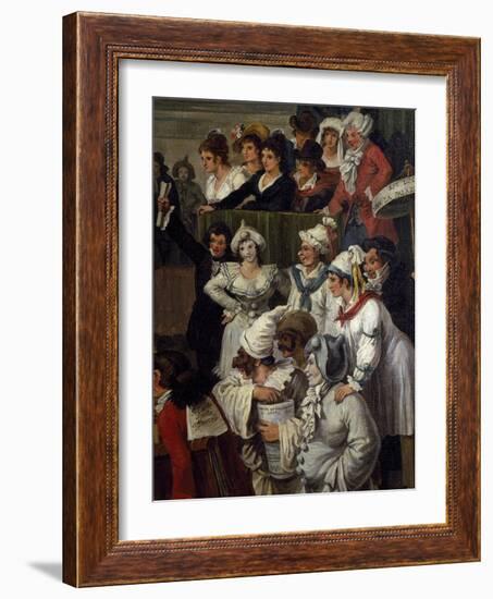 Pulcinella with Other Carnival Character, Detail, 1821-Bartolomeo Pinelli-Framed Giclee Print