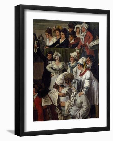 Pulcinella with Other Carnival Character, Detail, 1821-Bartolomeo Pinelli-Framed Giclee Print